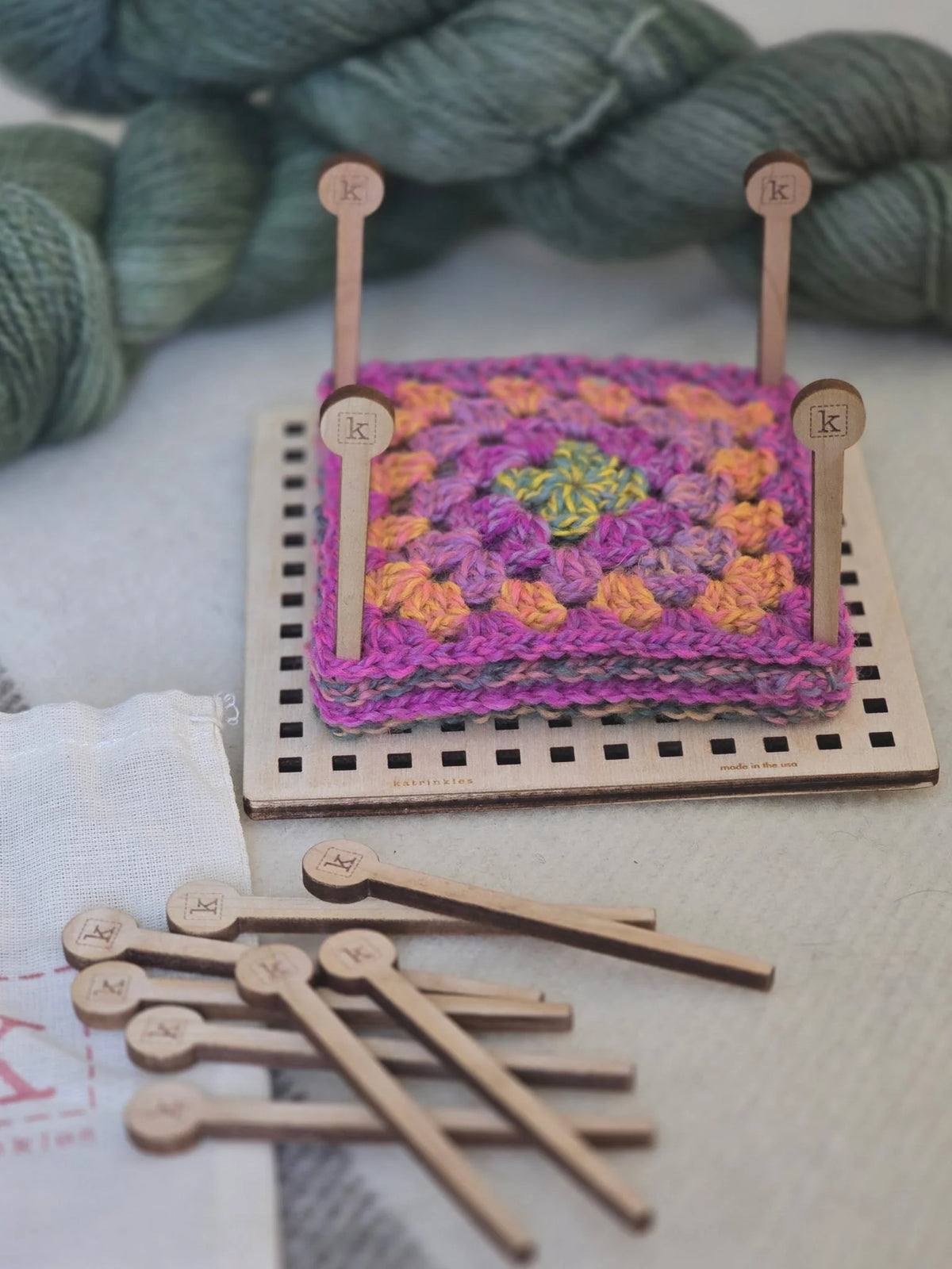 Granny Square and Gauge Swatch Blocking Board