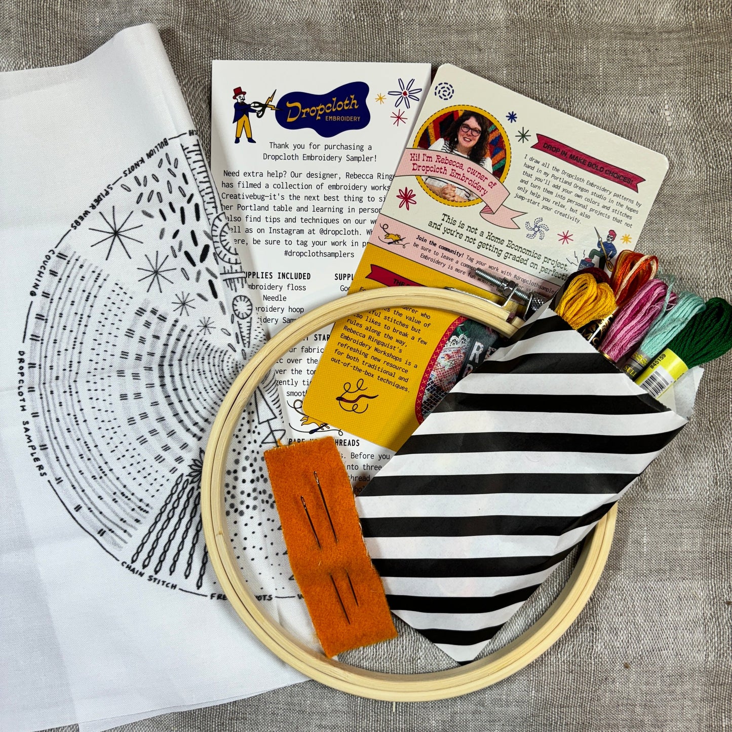 Pie Embroidery Sampler Kit