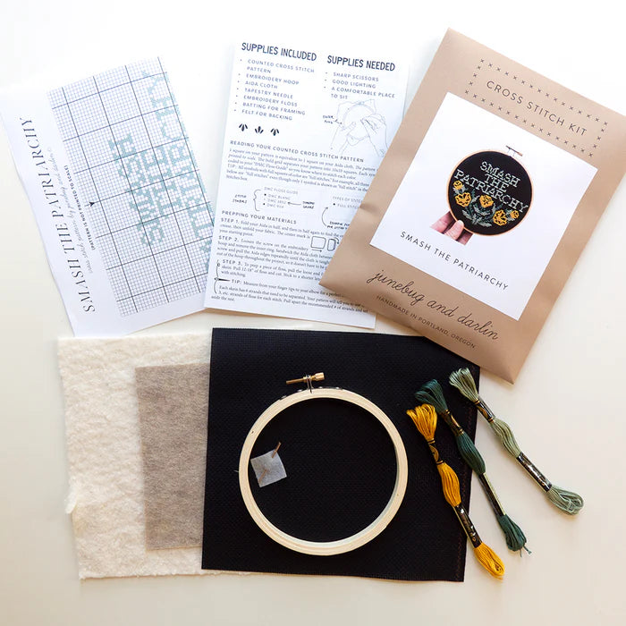 Smash the Patriarchy Cross Stitch Kit