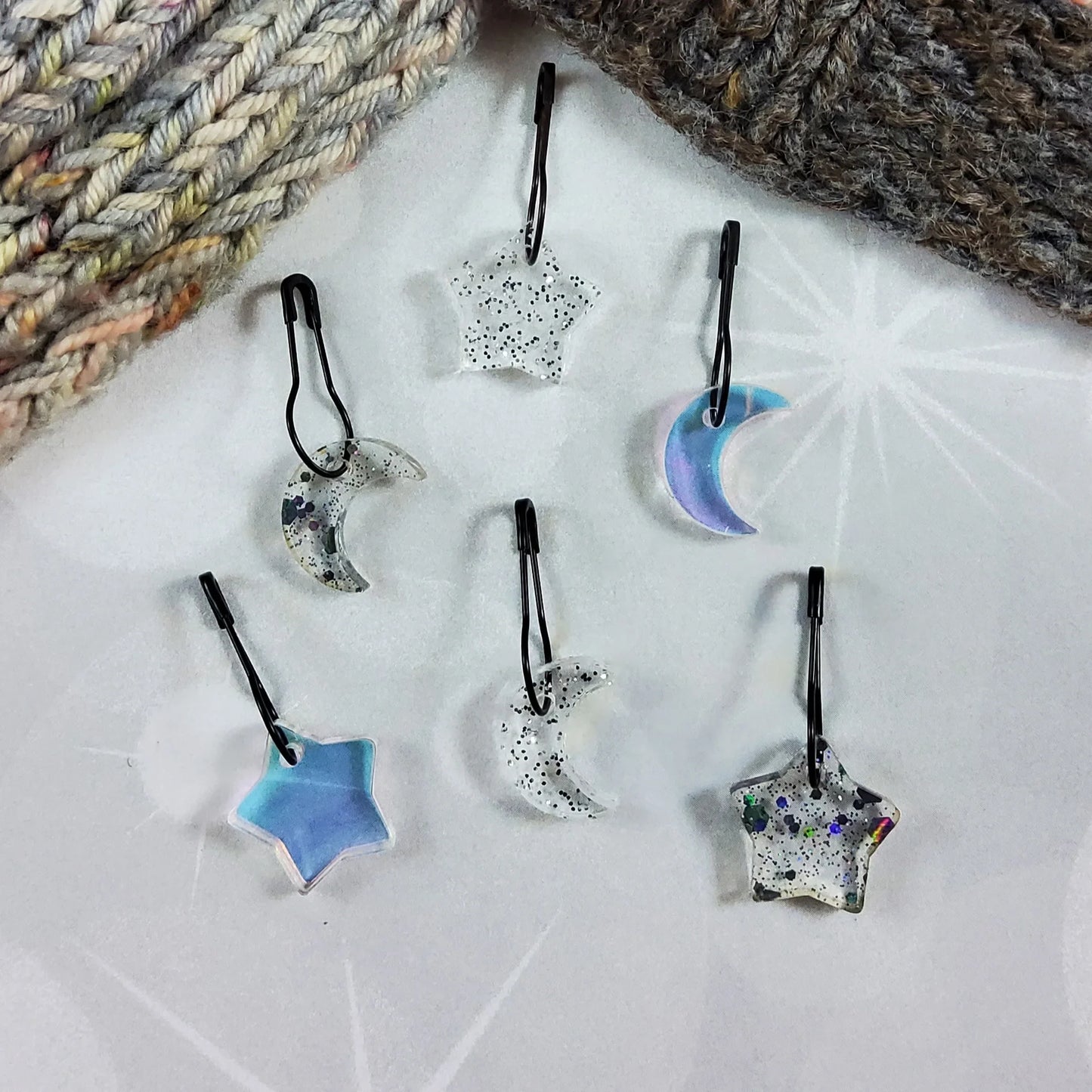 Stars and Moons Stitch Markers