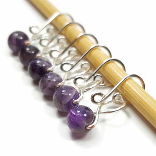 Amethyst Melody Ring Removable Stitch Markers