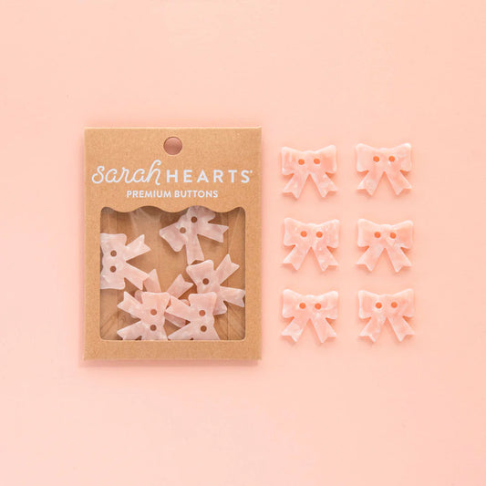 Pink Bow Buttons