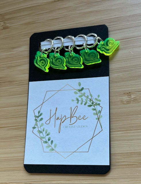 Slow It Down Snails Stitch Markers