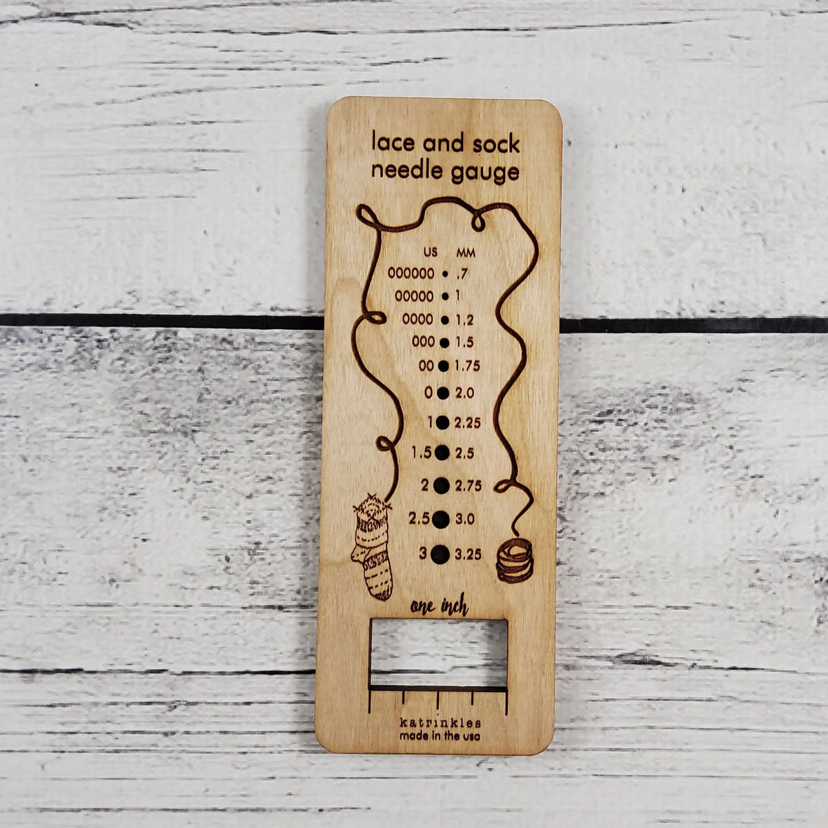Lace & Sock Needle Gauge