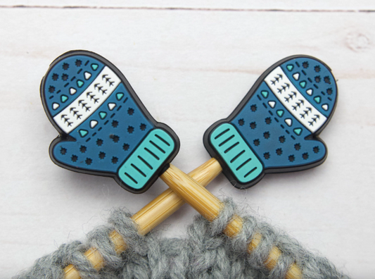 Blue Mitten Stitch Stoppers