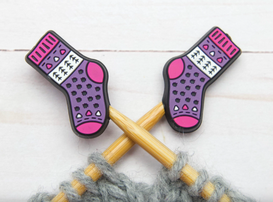 Purple Sock Stitch Stoppers