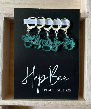 Happy Houseplants Stitch Markers