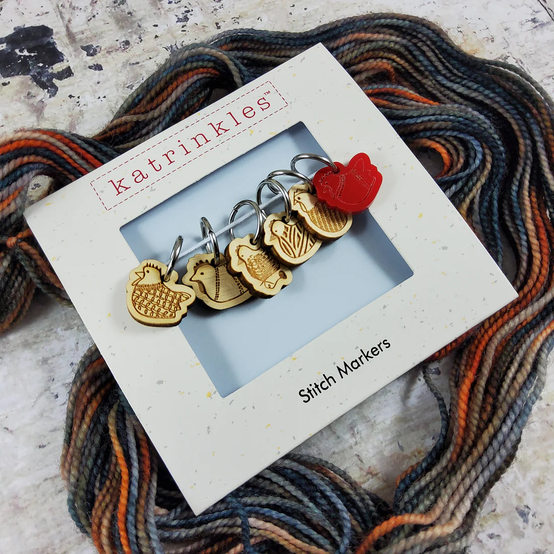 Yarn Chickens Stitch Markers Set