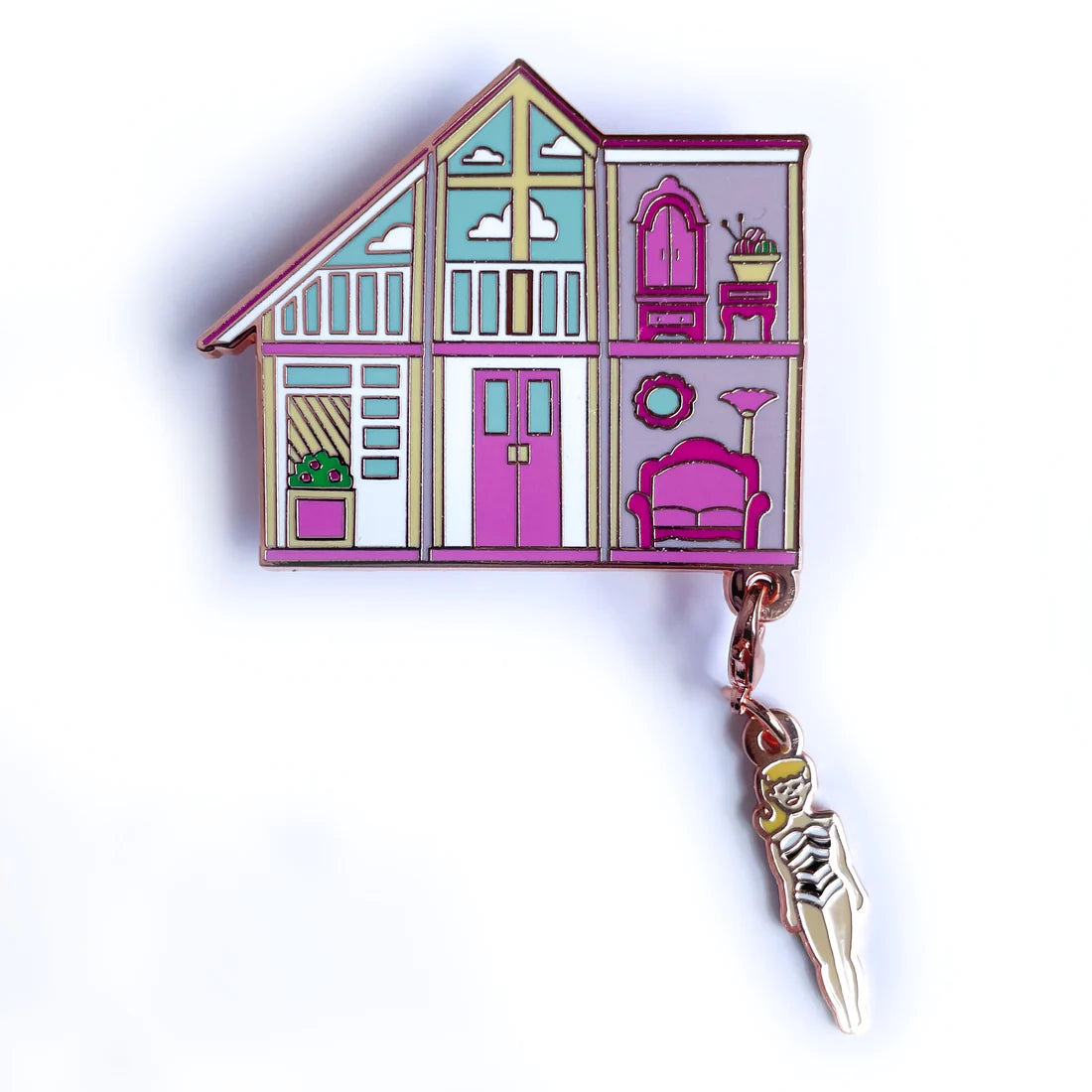 Yarnie Dream House Pin + Charm Set