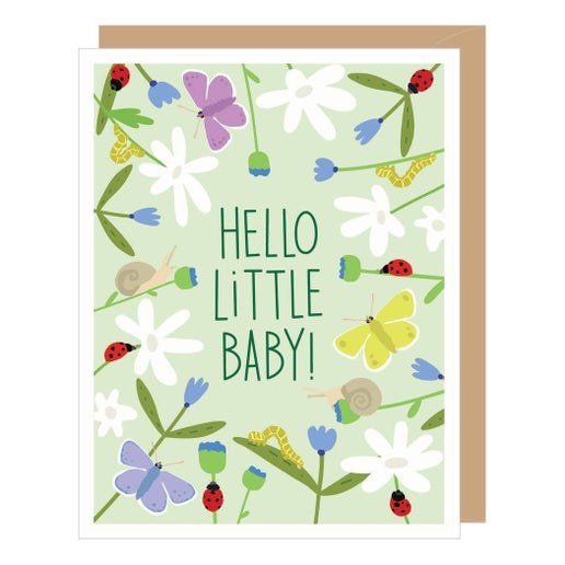 Lady Bug New Baby Congratulations Card
