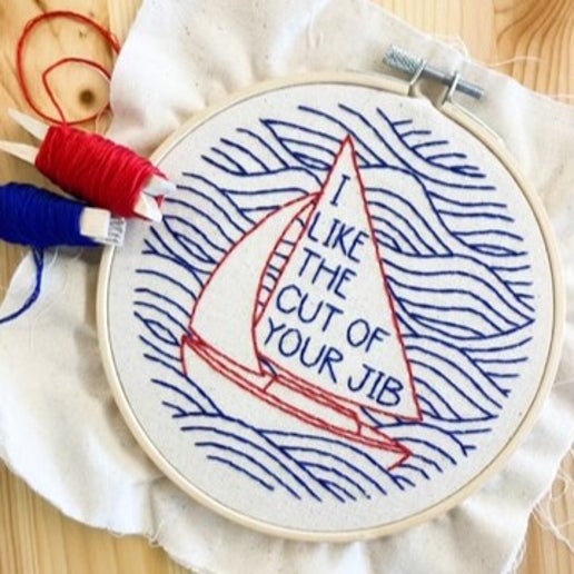 I Like the Cut of Your Jib Embroidery Kit