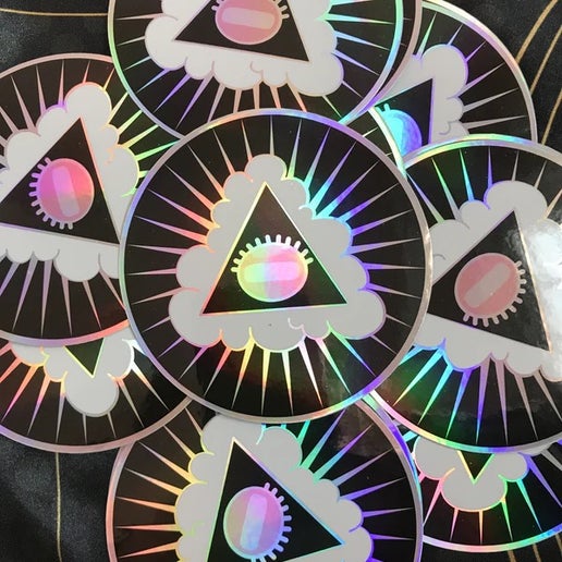 Knitter's Oracle Holographic Sticker