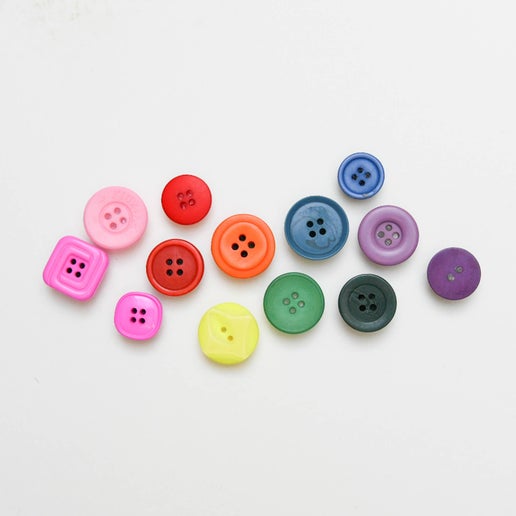 Colorful Button Upcycled Croc Charms
