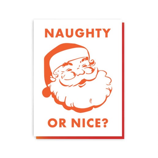 Naughty Santa A2 Card