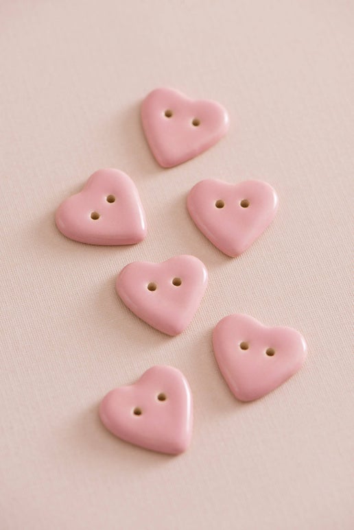 Pink Heart Buttons