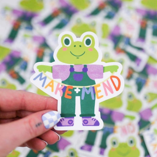Make + Mend Frog Sticker