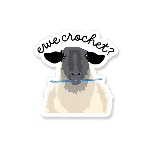 Ewe Crochet? Sheep Sticker