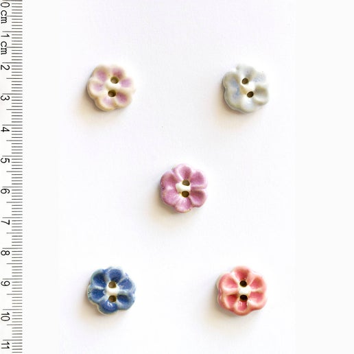 Pastel Flower Buttons