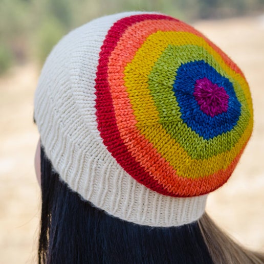 Rainbow Paint Dip Hat Knit Kit