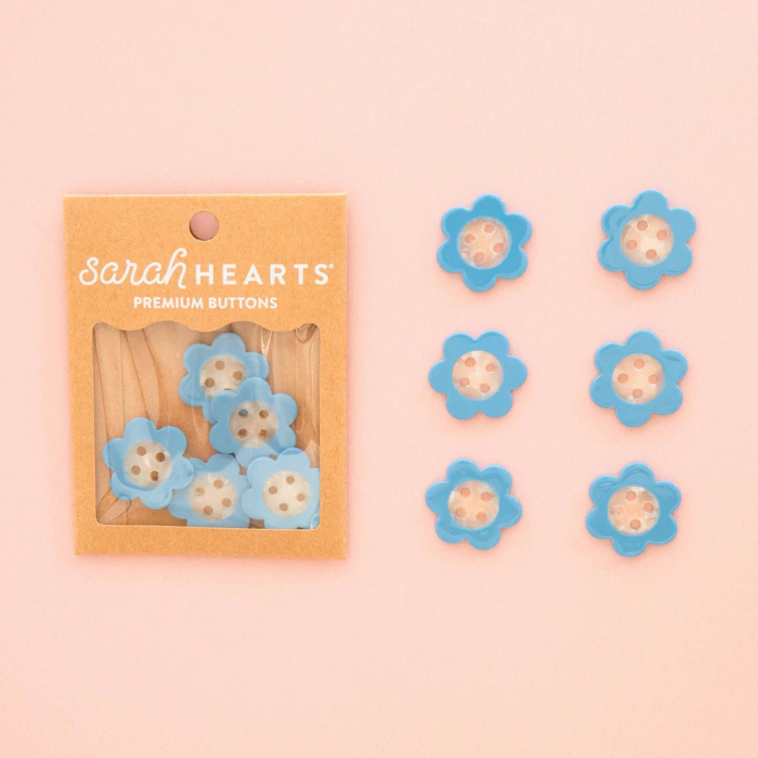 Blue Daisy Buttons
